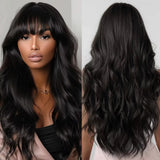 30 34 Inch Body Wave Human Hair Wig With Bangs Brazilian 3x1 HD Lace Frontal Bone Straight Human Hair Wig 200% Density For Women