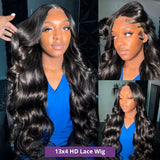30 38 inch 13x6 HD Body Wave Lace Front Human Hair Wigs Brazilian Water Wave 13x4 Lace Frontal Wig Body Wave Wig For Women