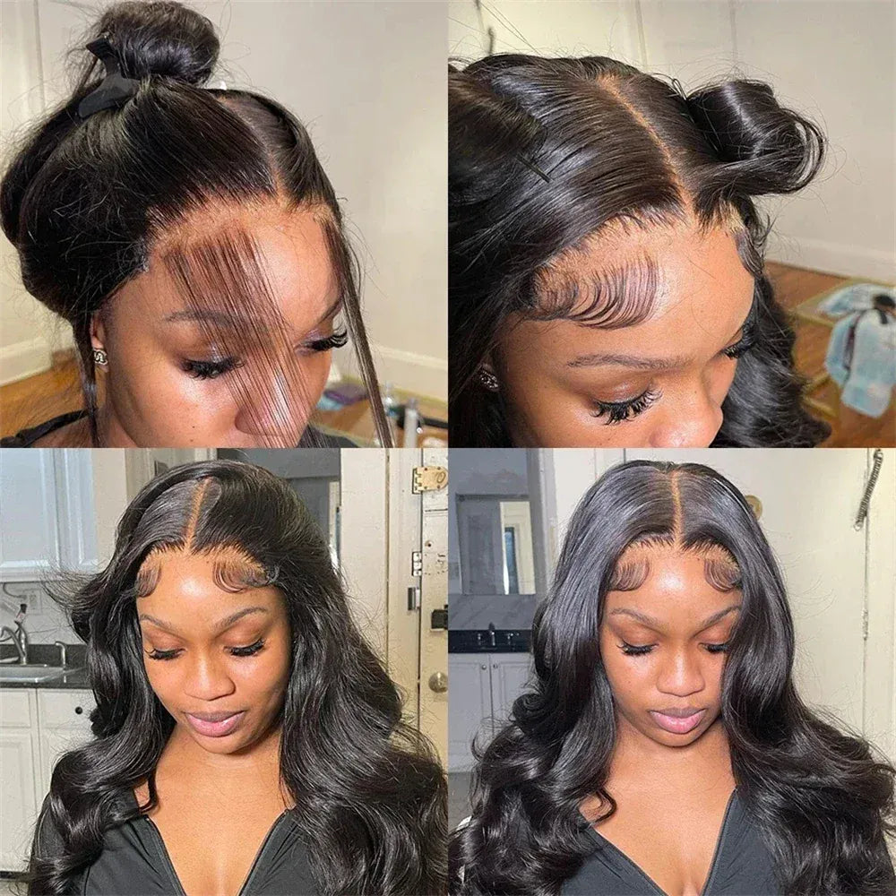 30 38 inch 13x6 HD Body Wave Lace Front Human Hair Wigs Brazilian Water Wave 13x4 Lace Frontal Wig Body Wave Wig For Women