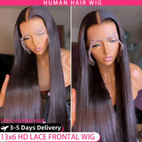 30 40 42 Inch 13x4 13x6 HD Transparent Bone Straight Lace Front Wig 200 Density Brazilian Lace Frontal Wigs Human Hair For Women