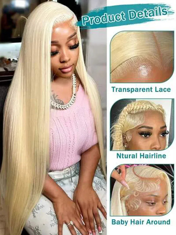30 40 Inch Long Straight Hair Wig 250% Density 613 Human Hair Wigs 13x6 Hd Lace Frontal Wig Vietnamese Raw Human Hair Wig 13x4 Honey Blonde Lace Front Wig 360 Lace Wigs For Women