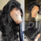 30 Inch 13x4 Lace Front Human Hair Wigs Body Wave 180% Density Remy Hair Glueless Wig Natural Color For Women