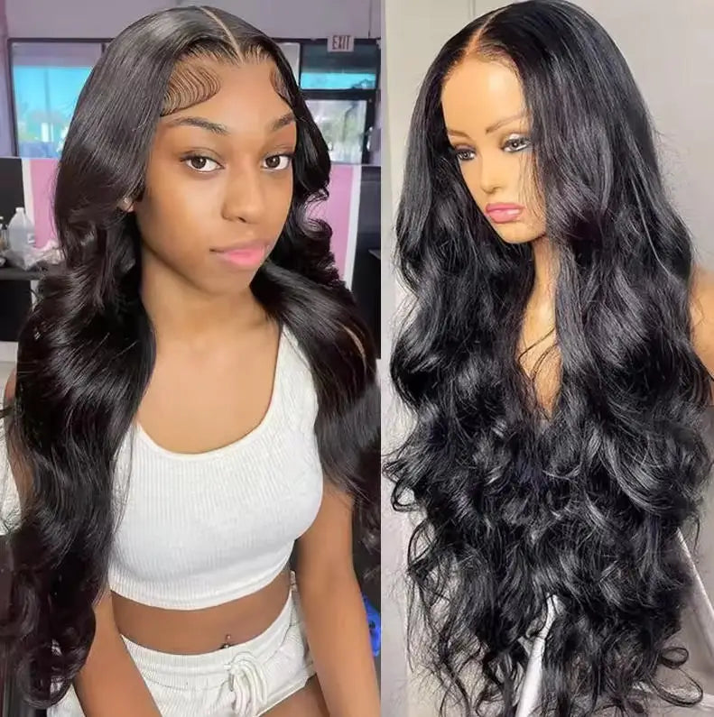 30 Inch 13x4 Lace Front Human Hair Wigs Body Wave 180% Density Remy Hair Glueless Wig Natural Color For Women