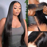 30 Inch 220 Density Bone Straight Human Hair Wig 13x6 13x4 HD Transparent Lace Frontal Pre Plucked With Baby Hair Wigs for Black Women