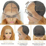 30 Inch #27 Honey Blonde Wig Human Hair 13x6 HD Straight Lace Front Wigs Brazilian Pre Plucked With Baby Hair 15A Pre Colored Lace Frontal Wigs For Women