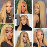 30 Inch #27 Honey Blonde Wig Human Hair 13x6 HD Straight Lace Front Wigs Brazilian Pre Plucked With Baby Hair 15A Pre Colored Lace Frontal Wigs For Women