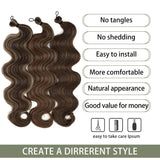 300g/lot 3Pcs 24J Ombre Brown Synthetic Braiding Hair Extensions 26 Inch SP27-30-613 Crochet Braids Loose Wave Bundles Extension
