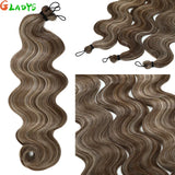 300g/lot 3Pcs 24J Ombre Brown Synthetic Braiding Hair Extensions 26 Inch SP27-30-613 Crochet Braids Loose Wave Bundles Extension