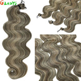 300g/lot 3Pcs 24J Ombre Brown Synthetic Braiding Hair Extensions 26 Inch SP27-30-613 Crochet Braids Loose Wave Bundles Extension