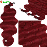 300g/lot 3Pcs 24J Ombre Brown Synthetic Braiding Hair Extensions 26 Inch SP27-30-613 Crochet Braids Loose Wave Bundles Extension