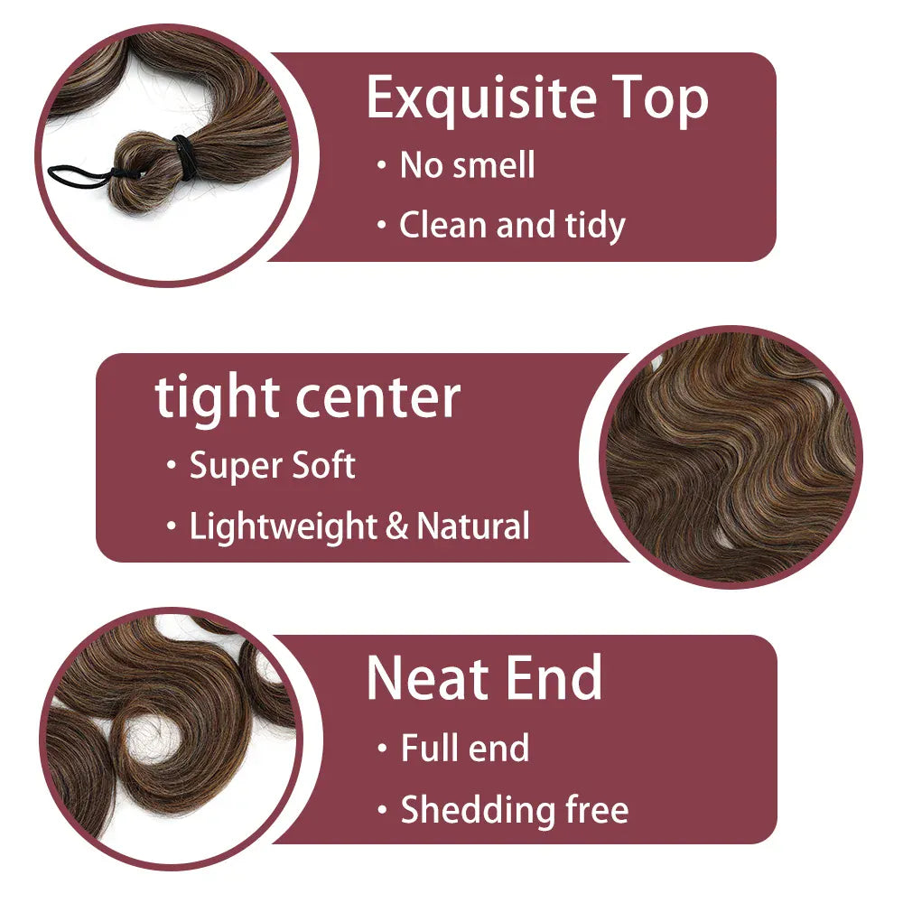 300g/lot 3Pcs 24J Ombre Brown Synthetic Braiding Hair Extensions 26 Inch SP27-30-613 Crochet Braids Loose Wave Bundles Extension