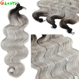 300g/lot 3Pcs 24J Ombre Brown Synthetic Braiding Hair Extensions 26 Inch SP27-30-613 Crochet Braids Loose Wave Bundles Extension