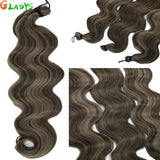 300g/lot 3Pcs 24J Ombre Brown Synthetic Braiding Hair Extensions 26 Inch SP27-30-613 Crochet Braids Loose Wave Bundles Extension