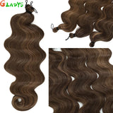 300g/lot 3Pcs 24J Ombre Brown Synthetic Braiding Hair Extensions 26 Inch SP27-30-613 Crochet Braids Loose Wave Bundles Extension