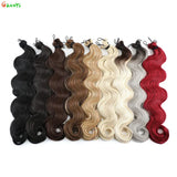 300g/lot 3Pcs 24J Ombre Brown Synthetic Braiding Hair Extensions 26 Inch SP27-30-613 Crochet Braids Loose Wave Bundles Extension