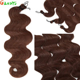 300g/lot 3Pcs 24J Ombre Brown Synthetic Braiding Hair Extensions 26 Inch SP27-30-613 Crochet Braids Loose Wave Bundles Extension