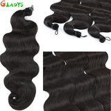 300g/lot 3Pcs 24J Ombre Brown Synthetic Braiding Hair Extensions 26 Inch SP27-30-613 Crochet Braids Loose Wave Bundles Extension