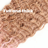 30inch Ocean Wave Synthetic Crochet Hair Extensions 3pcs/set Deep Wave Long Crochet Hair for Women Girls Daily Party Holiday