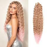 30inch Ocean Wave Synthetic Crochet Hair Extensions 3pcs/set Deep Wave Long Crochet Hair for Women Girls Daily Party Holiday