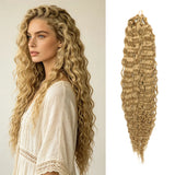 30inch Ocean Wave Synthetic Crochet Hair Extensions 3pcs/set Deep Wave Long Crochet Hair for Women Girls Daily Party Holiday