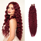 30inch Ocean Wave Synthetic Crochet Hair Extensions 3pcs/set Deep Wave Long Crochet Hair for Women Girls Daily Party Holiday