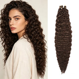 30inch Ocean Wave Synthetic Crochet Hair Extensions 3pcs/set Deep Wave Long Crochet Hair for Women Girls Daily Party Holiday