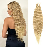 30inch Ocean Wave Synthetic Crochet Hair Extensions 3pcs/set Deep Wave Long Crochet Hair for Women Girls Daily Party Holiday