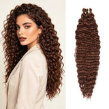 30inch Ocean Wave Synthetic Crochet Hair Extensions 3pcs/set Deep Wave Long Crochet Hair for Women Girls Daily Party Holiday