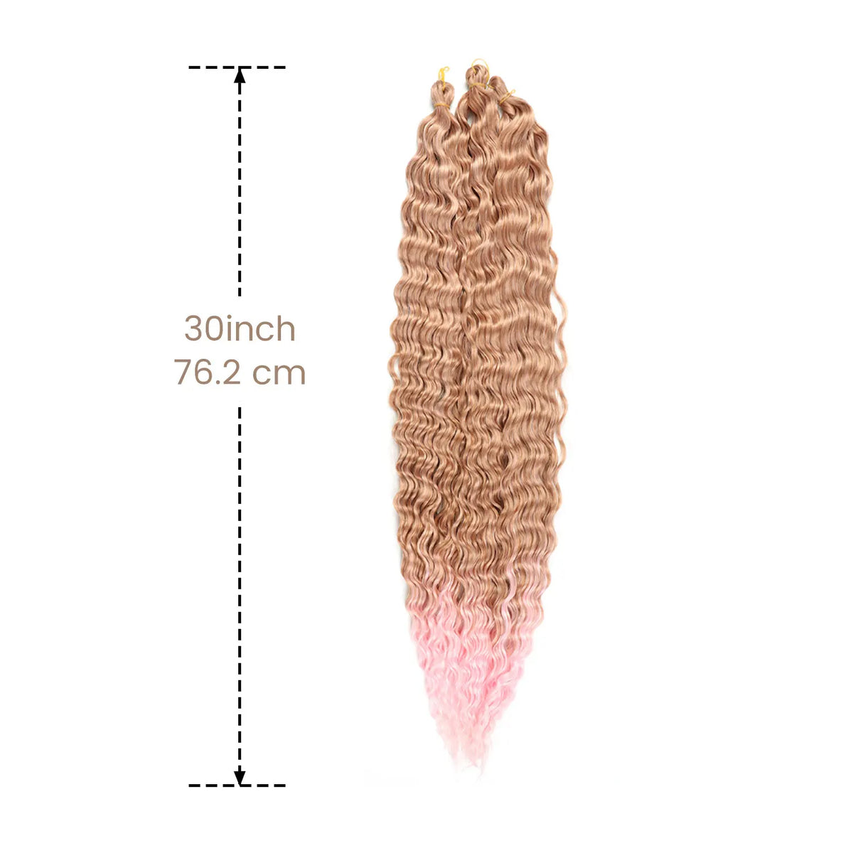30inch Ocean Wave Synthetic Crochet Hair Extensions 3pcs/set Deep Wave Long Crochet Hair for Women Girls Daily Party Holiday