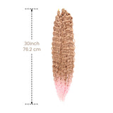 30inch Ocean Wave Synthetic Crochet Hair Extensions 3pcs/set Deep Wave Long Crochet Hair for Women Girls Daily Party Holiday