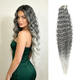 30inch Ocean Wave Synthetic Crochet Hair Extensions 3pcs/set Deep Wave Long Crochet Hair for Women Girls Daily Party Holiday