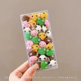30pcs Children's Thumb Hair Rings High Elasticity Braids Rubber Bands for Babies Non Harmful Cartoon Headrope Cute Accessories