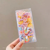 30pcs Children's Thumb Hair Rings High Elasticity Braids Rubber Bands for Babies Non Harmful Cartoon Headrope Cute Accessories
