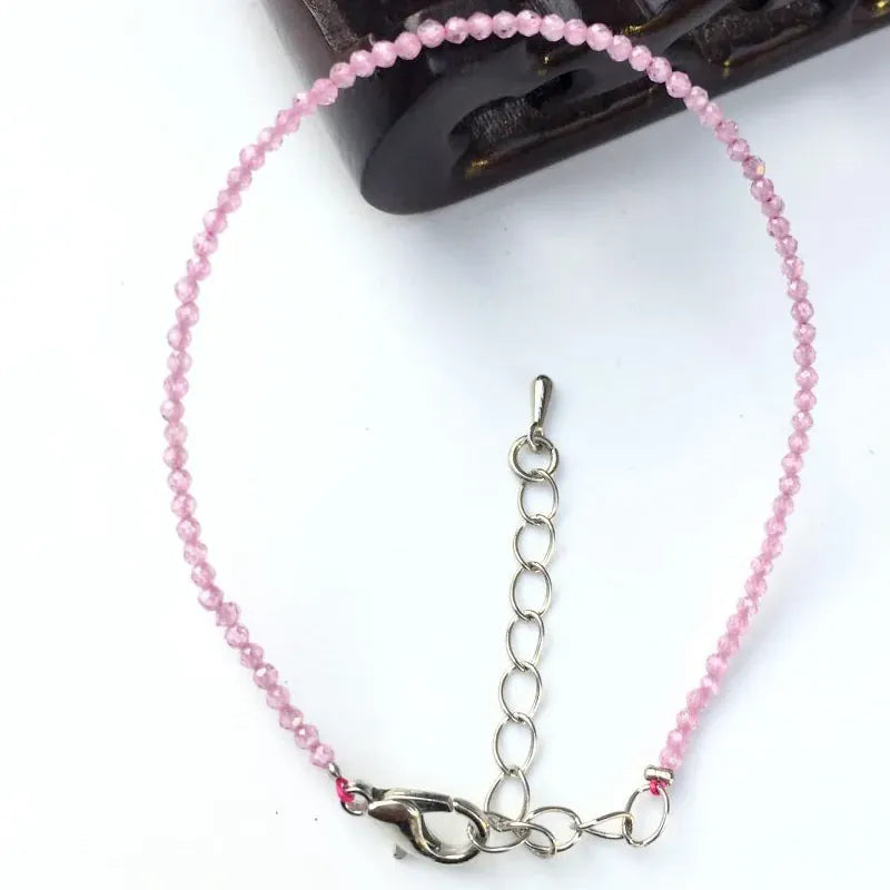 32 Color Women Bracelet Fashion 2mm Small Faceted Beads Bracelet Natural Crystal Lapis Lazuli Tourmaline Beaded Bracelet Jewelry