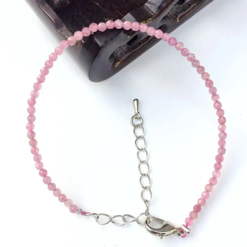 32 Color Women Bracelet Fashion 2mm Small Faceted Beads Bracelet Natural Crystal Lapis Lazuli Tourmaline Beaded Bracelet Jewelry