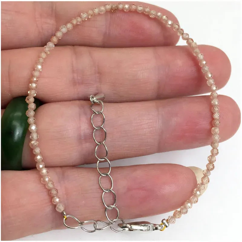 32 Color Women Bracelet Fashion 2mm Small Faceted Beads Bracelet Natural Crystal Lapis Lazuli Tourmaline Beaded Bracelet Jewelry