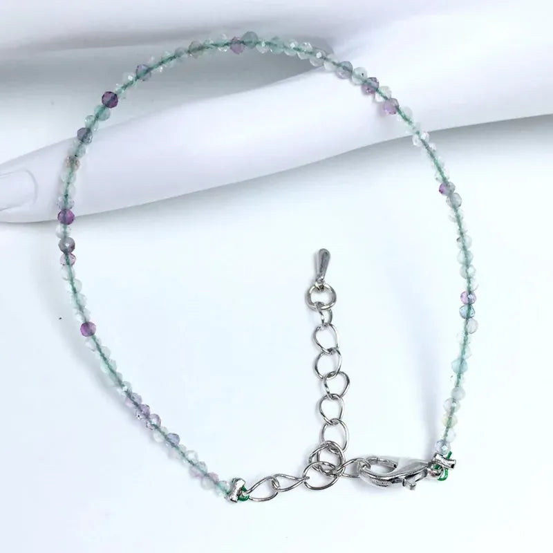 32 Color Women Bracelet Fashion 2mm Small Faceted Beads Bracelet Natural Crystal Lapis Lazuli Tourmaline Beaded Bracelet Jewelry