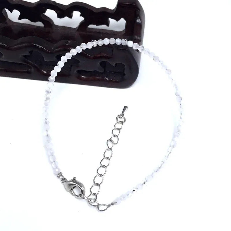 32 Color Women Bracelet Fashion 2mm Small Faceted Beads Bracelet Natural Crystal Lapis Lazuli Tourmaline Beaded Bracelet Jewelry