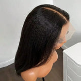32 Inch Kinky Straight 13X4 Lace Front Wig 250% Density 5X5 Glueless Human Hair Pre Plucked Baby Hair Wigs For Black Women