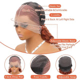 #350 Ginger Orange Deep Wave Human Hair Wig For Women 16 34 Inch 13x4 HD Lace Front Human Hair Wigs Pre Plucked with Baby Hair