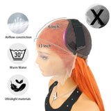 350 Orange Ginger Water Boon Straight Remy Human Hair Wigs 30 34 Inch Pre Plucked 13x4 HD Lace Frontal 13x6 Lace Front Wig For Women