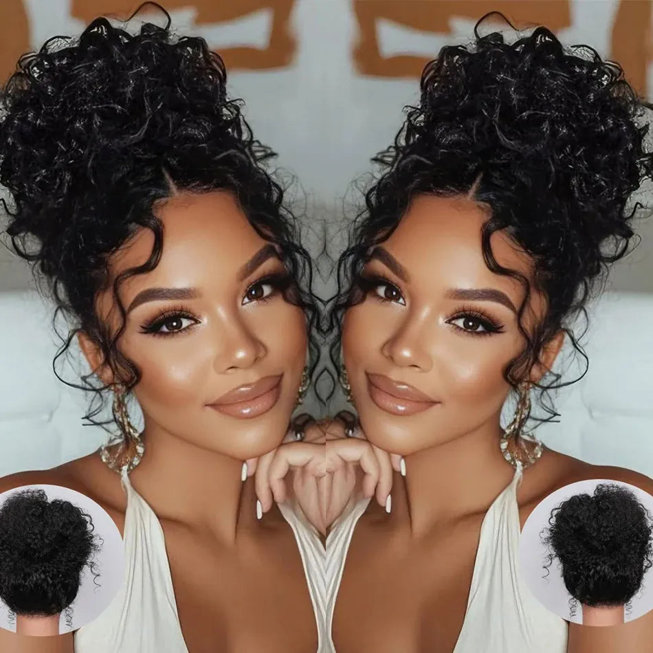 36-inch curly water wave human hair wig with invisible strap, 360 HD full lace and pre-plucked hairline