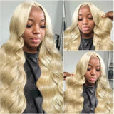 38 40 Inch 613 Honey Blonde Colored Body Wave 13x6 HD Lace Frontal Human Hair Wig 13x4 HD Lace Front Wigs For Women 200% Density