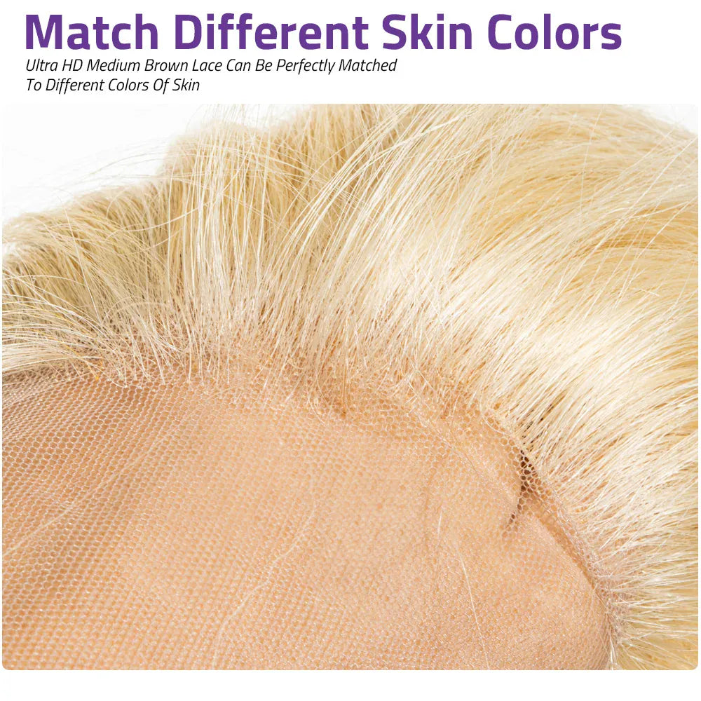 38 40 Inch 613 Honey Blonde Colored Body Wave 13x6 HD Lace Frontal Human Hair Wig 13x4 HD Lace Front Wigs For Women 200% Density