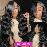 38 Inch Long Body Wave Wigs Human Hair Wig Natural Black 220 Density 13x4 13x6 HD Frontal Lace Front Human Hair Wigs For Women