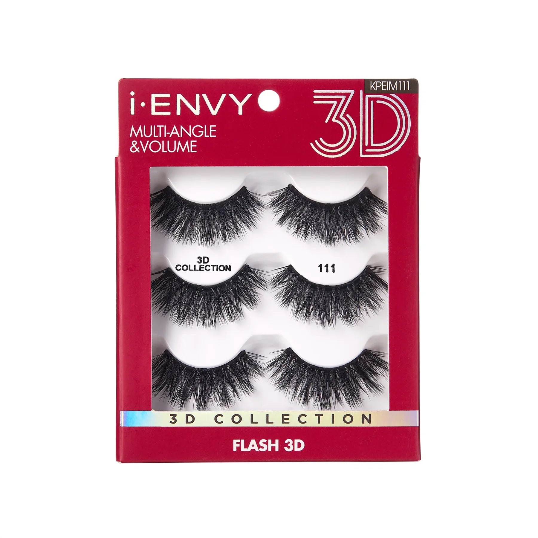 3D Strip Lashes, 3 Pairs Fluffy & Wispy Volume False Eyelashes - KPEIM111