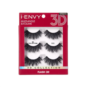 3D Strip Lashes, 3 Pairs Fluffy & Wispy Volume False Eyelashes - KPEIM111