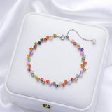 3MM Natural Stone Tourmaline Bracelet on Hand For Women Jewelry Party Wedding Luxury Gift  Amethyst Handmade Bangle Adjustable