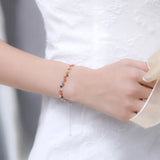 3MM Natural Stone Tourmaline Bracelet on Hand For Women Jewelry Party Wedding Luxury Gift  Amethyst Handmade Bangle Adjustable