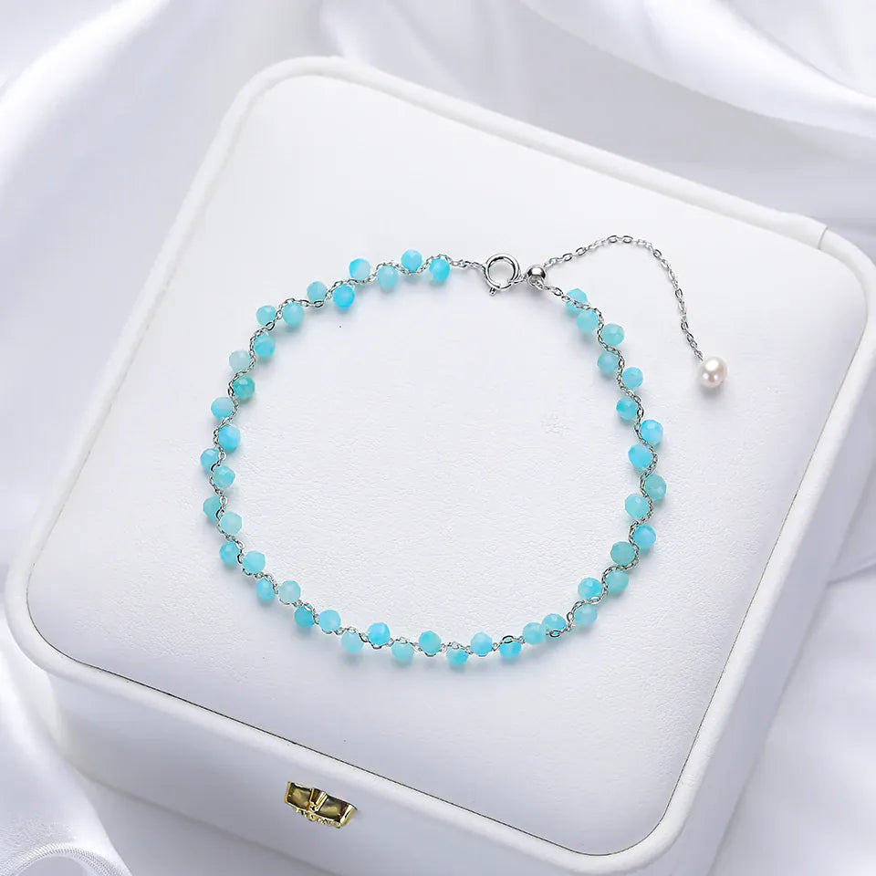 3MM Natural Stone Tourmaline Bracelet on Hand For Women Jewelry Party Wedding Luxury Gift  Amethyst Handmade Bangle Adjustable